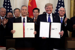 Penandatanganan Kesepakatan Perdagangan AS dan China Tahap Pertama